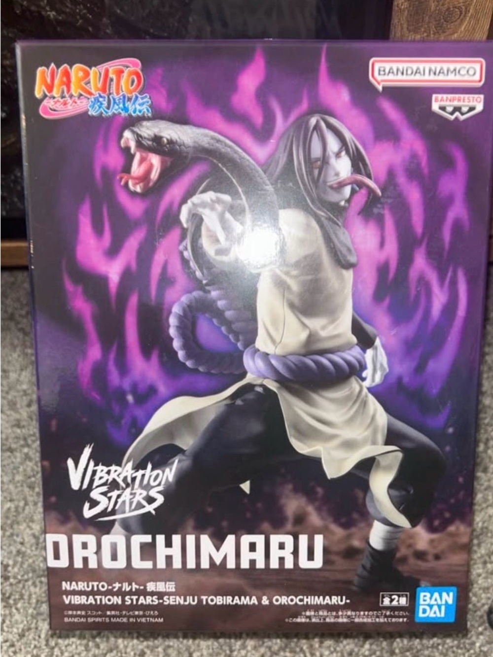 Bandai Orochimaru Vibration Stars Figure - Purple & Black